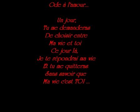 Ode à l'amour...