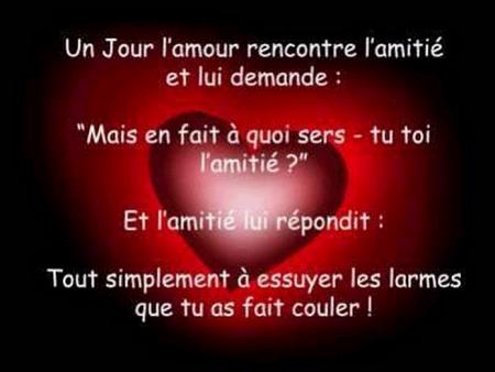 L'amitié...
